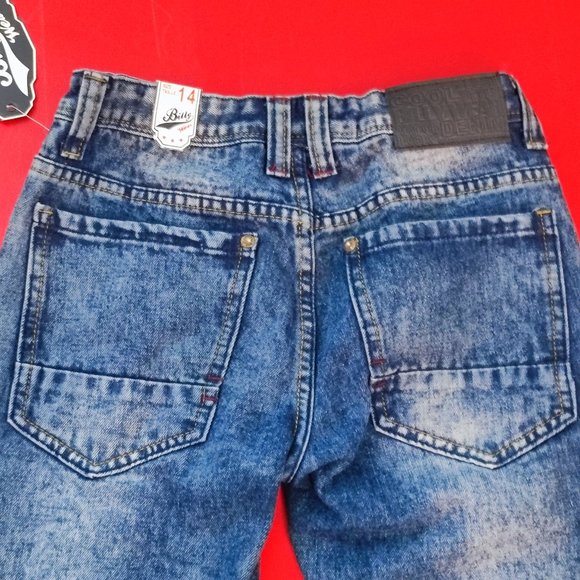 Billy Wear Jeans slim distressed blue boy's size 14 NWT - Picture 4 of 12